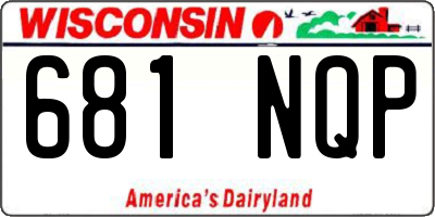 WI license plate 681NQP