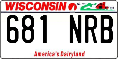 WI license plate 681NRB