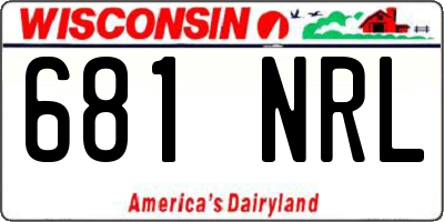 WI license plate 681NRL