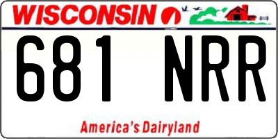 WI license plate 681NRR
