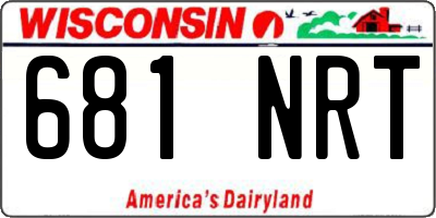 WI license plate 681NRT