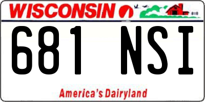 WI license plate 681NSI