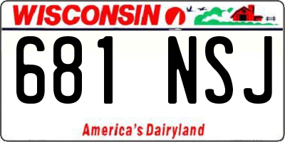 WI license plate 681NSJ