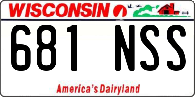WI license plate 681NSS