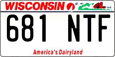 WI license plate 681NTF