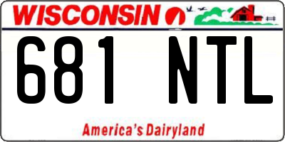 WI license plate 681NTL
