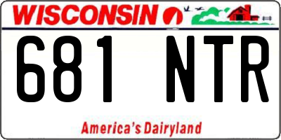 WI license plate 681NTR