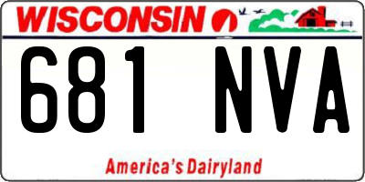 WI license plate 681NVA