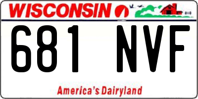 WI license plate 681NVF