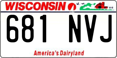 WI license plate 681NVJ