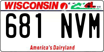 WI license plate 681NVM