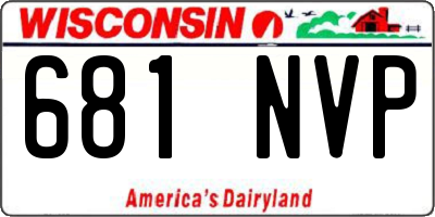 WI license plate 681NVP
