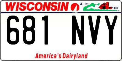 WI license plate 681NVY