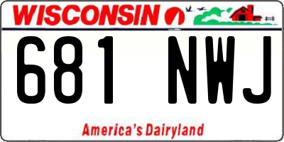 WI license plate 681NWJ