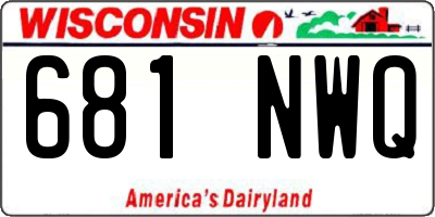 WI license plate 681NWQ