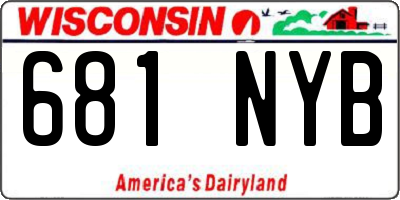 WI license plate 681NYB
