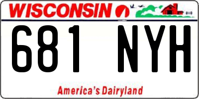 WI license plate 681NYH