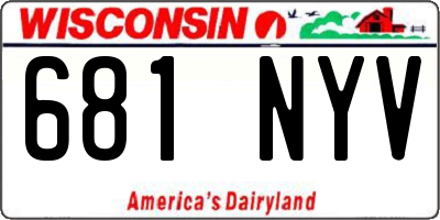WI license plate 681NYV