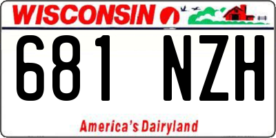 WI license plate 681NZH