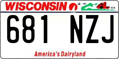 WI license plate 681NZJ