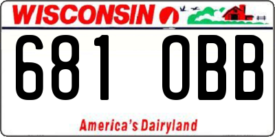 WI license plate 681OBB