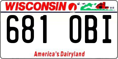 WI license plate 681OBI