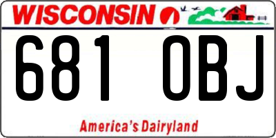 WI license plate 681OBJ