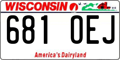 WI license plate 681OEJ
