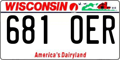 WI license plate 681OER