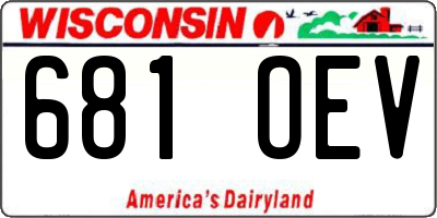 WI license plate 681OEV