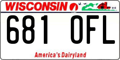 WI license plate 681OFL