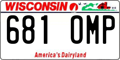 WI license plate 681OMP