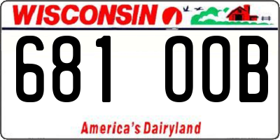 WI license plate 681OOB