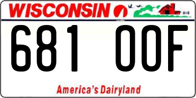 WI license plate 681OOF