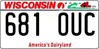 WI license plate 681OUC