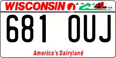 WI license plate 681OUJ