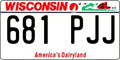 WI license plate 681PJJ