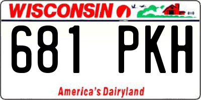 WI license plate 681PKH