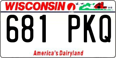WI license plate 681PKQ