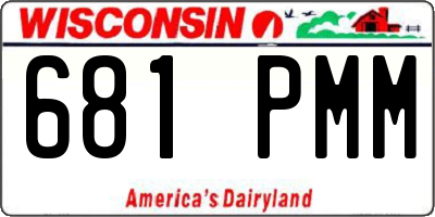 WI license plate 681PMM