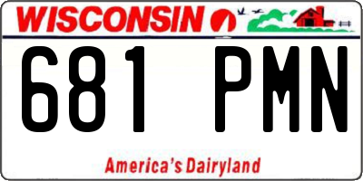 WI license plate 681PMN