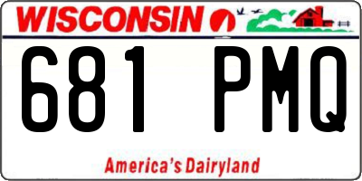 WI license plate 681PMQ