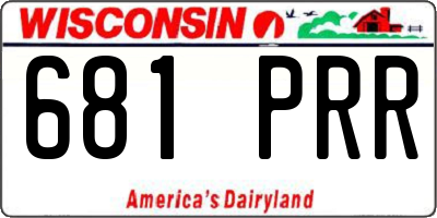 WI license plate 681PRR