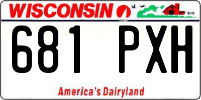 WI license plate 681PXH