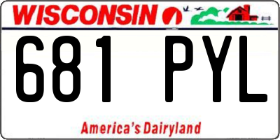 WI license plate 681PYL