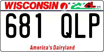 WI license plate 681QLP