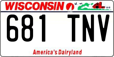 WI license plate 681TNV