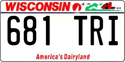WI license plate 681TRI