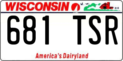 WI license plate 681TSR