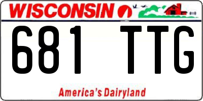 WI license plate 681TTG